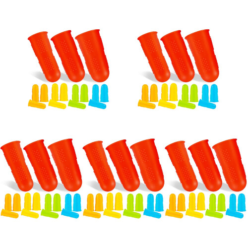 75 Pcs Silicone Finger Protectors For Sewing Gardening Crafting 1