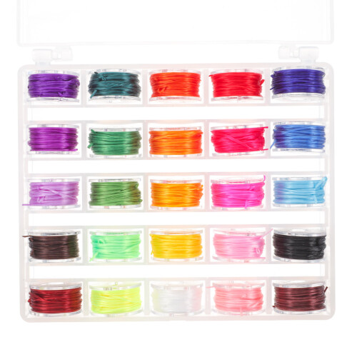 75 Rolls Jewelry Beading Ropes Elastic Strings For Diy Bracelet Making