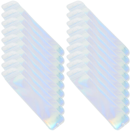 200Pcs Durable PP Pen Storage Bags Sky-Blue with Transparent Front 2