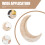 3Pcs Wood 7 String Moon Lyre Harp Portable Instrument For Beginners 10