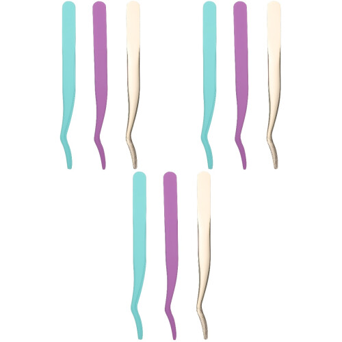 9 Pcs Eyelash Extensions Tweezers And Applicator Tools 2