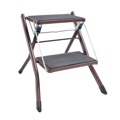 2 Step Ladder 264.6lbs Capacity Folding Step Stool Wide Anti Slip