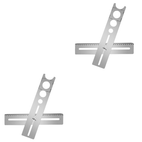 2Pcs Stainless Steel Tile Opener Locator Drilling Positioning Tool 2