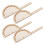 8 Pcs Diy Wooden Protractor Adjustable Ruler For Students Angle Tool 2