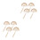 8 Pcs Diy Wooden Protractor Adjustable Ruler For Students Angle Tool 6