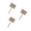 3Pièces Cabasa Percussion Bois Beige Solide Pour École Et Loisirs 9