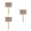 3Pièces Cabasa Percussion Bois Beige Solide Pour École Et Loisirs 7