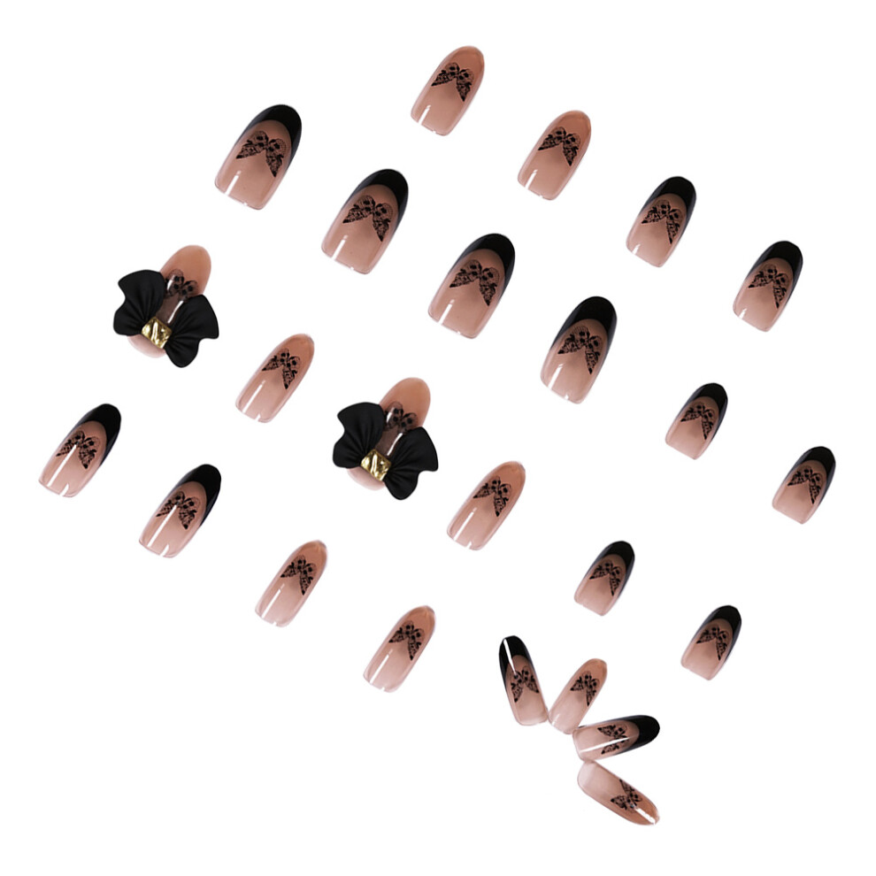 Villcase 120 Pcs Fake Butterflies Press On Artificial Gothic Nails