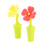 4 silikon-weinflaschenstopper blumenform 2 rot 2 gelb 1