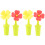 4 silikon-weinflaschenstopper blumenform 2 rot 2 gelb 7