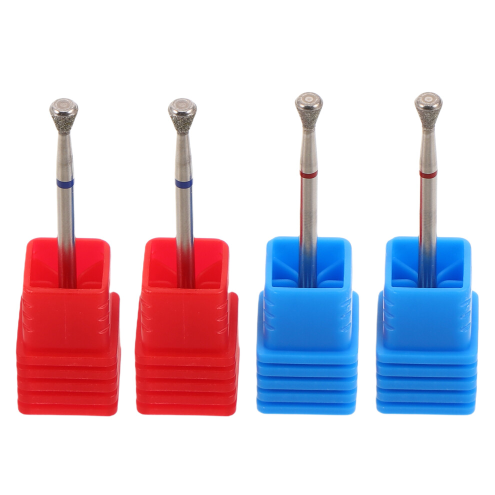 Vaguelly 4Pcs Russian Manicure Drill Bits For Cuticle Removal And Nail Sanding