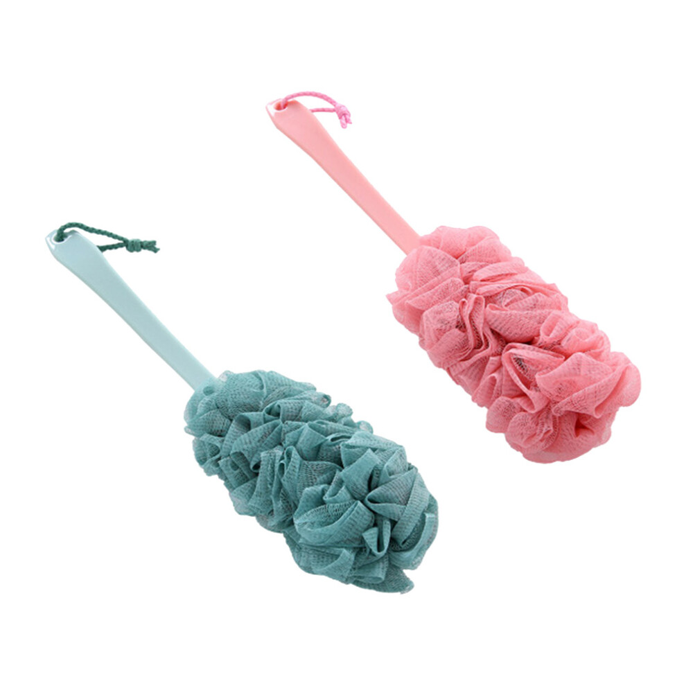 Vaguelly 4 Pcs Long Handle Bath Ball Brush Shower Scrubber Towels For Bathroom