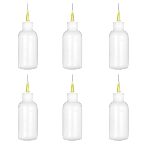 6 präzisions-spitztipp applikatorflaschen für flüssigkleber