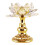 3Pcs Lotus Candle Stand Crystal Candlestick For Temple Prayers 1