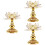 3Pcs Lotus Candle Stand Crystal Candlestick For Temple Prayers 6