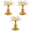 3Pcs Lotus Candle Stand Crystal Candlestick For Temple Prayers 3