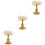 3Pcs Lotus Candle Stand Crystal Candlestick For Temple Prayers 5
