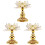 3Pcs Lotus Candle Stand Crystal Candlestick For Temple Prayers 2