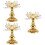 3Pcs Lotus Candle Stand Crystal Candlestick For Temple Prayers 7