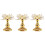 3Pcs Lotus Candle Stand Crystal Candlestick For Temple Prayers 4