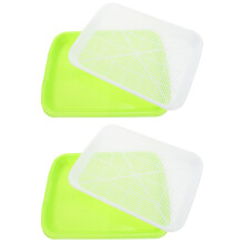2 Sets Sprouting Tray Plastic Tray For Hydroponic Vegetable Growing