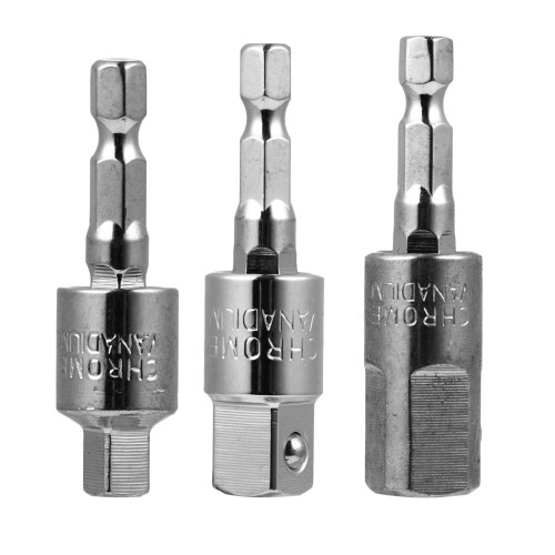 3 Pcs Impact Drill Adapter Handle Extension Bit Driver Socket 1