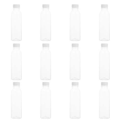 30Pcs Transparent Empty Juice Bottles Sturdy Safe Pet Plastic Bottles