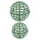 2Pz Verde in Per Palle D'erba E Decorazioni Floreali 8