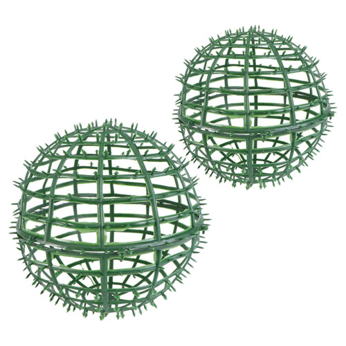 2Pz Verde in Per Palle D'erba E Decorazioni Floreali