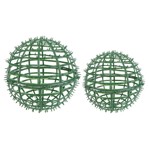 2Pz Verde in Per Palle D'erba E Decorazioni Floreali 2