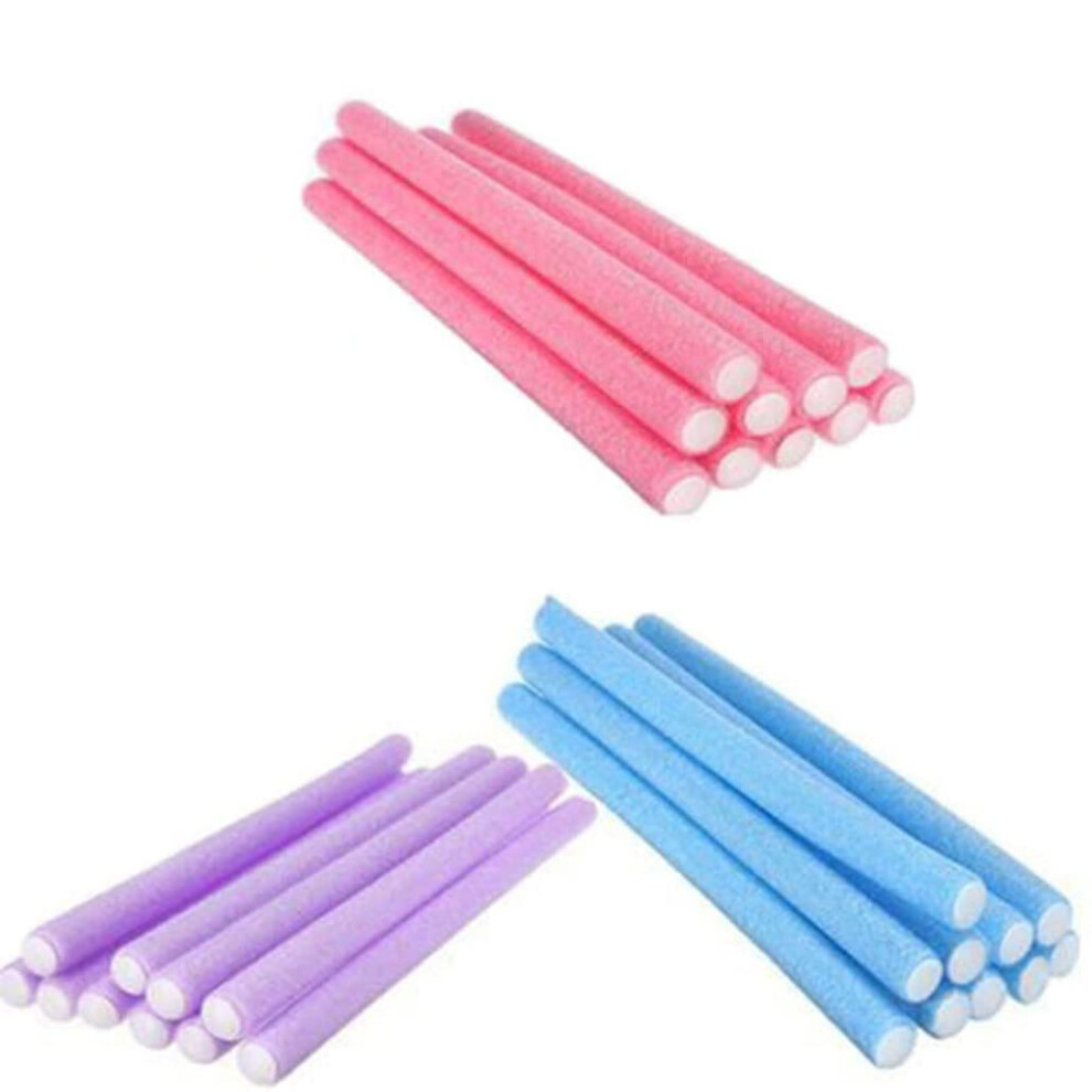 Curler Makers 10Pcs Sponge Foam Twist Curls DIY Hair Rollers Flexible Curling Rods 1.4X24CM Random Color