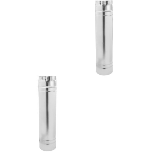 2 Pcs Wood Stove Pipe Flue Iron Chimney Exhaust Pipe 2