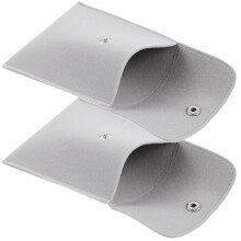 2St Snap Sieraden Pouch Grijs Geschenkverpakking En Bewaring