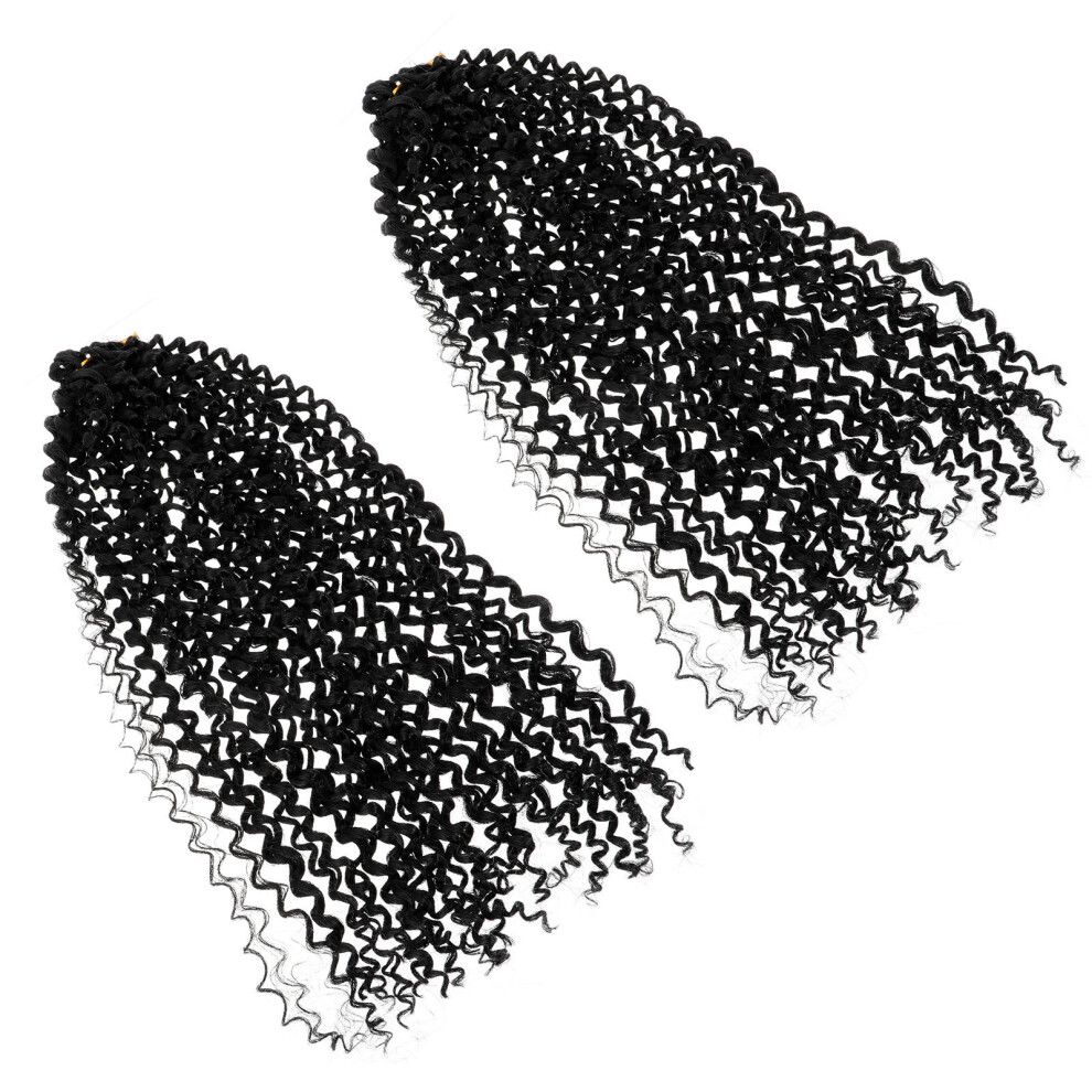 Inoomp 2Pcs Crochet Braids Wigs Twisted Wavy Curly Ends Hair