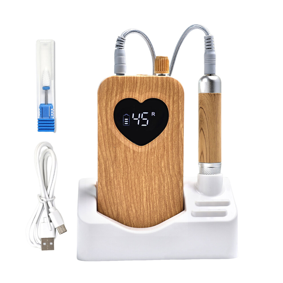 Inoomp Nail Drill Machine: 45000Rpm Rechargeable With Bits And Cable