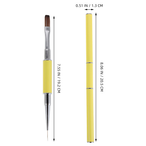 3Pcs Double-Ended Nail Art Brushes For Drawing And Dotting 2