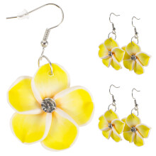 4 Pairs Of Flower Pearl Earrings For Girls Beach Party