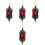 4Pcs Hanging Metal Candle Holder Moroccan Tea Light Stand 5