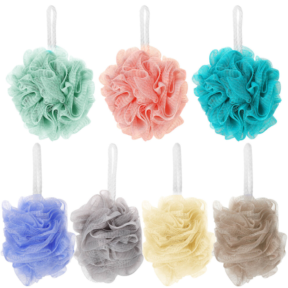 Artibetter 7Pcs Bath Ball Shower Loofah Exfoliating Sponge Body Scrubber