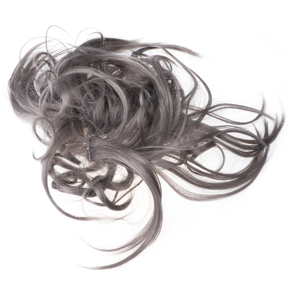 Artibetter Unisex 4 Pcs Elastic Hair Rings Fluffy Curly Wig Ties High Temp Silk Dimgray