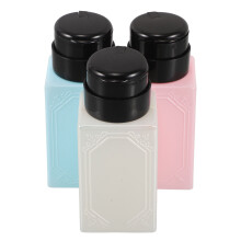 3 Pcs Push Down Pump Dispenser Bottles 220ml For Liquid Makeup Remover