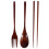 3Pcs Assorted Color Wooden Cutlery Set Kitchen Fork Spoon Chopsticks 3