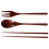 3Pcs Assorted Color Wooden Cutlery Set Kitchen Fork Spoon Chopsticks 5
