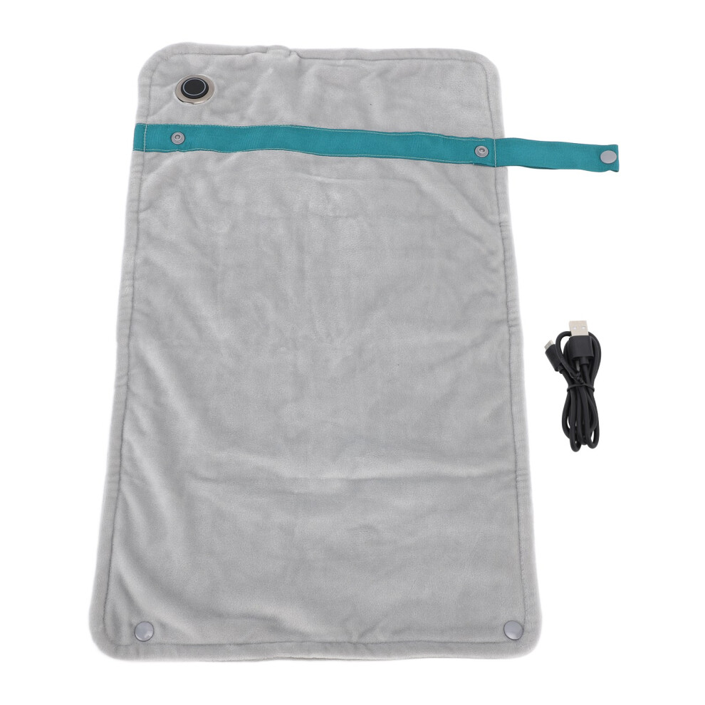 (Dark Gray) USB Heated Blanket Temperature Control Warm Knee Throw Silver