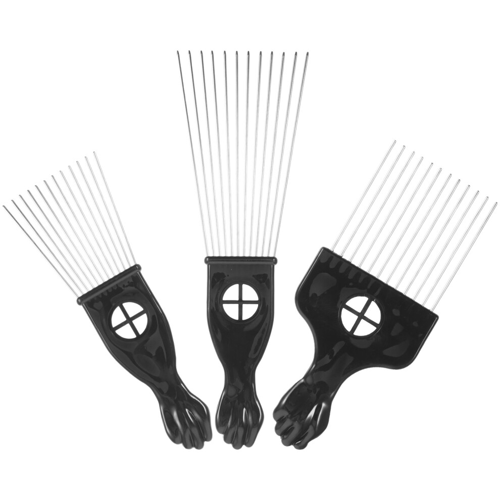 Artibetter Unisex 12 Pcs Hair Pick Combs Detangle Wig Braid Lift Stainless Steel Comb