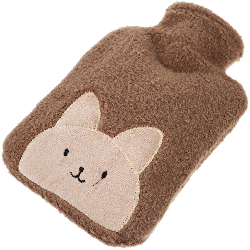 Aboofan 2Pcs Thick Plush Cover For Hot Water Bottle Cartoon Hand Warmer
