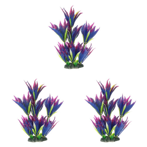 3Pcs Artificial Aquarium Plants For Fish Tank Decor 2