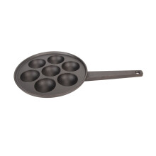 Enlarged 7 Holes Nonstick Takoyaki Pan Cast Iron 28cm for Kitchen & Hotel Use