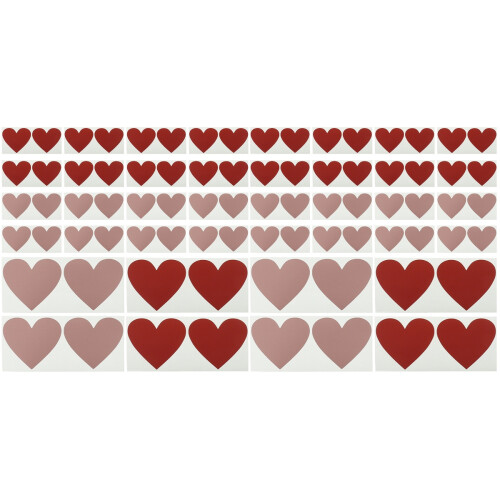 80 Pcs Scratch Off Stickers Valentine Heart Peel And Stick Labels 1