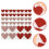 80 Pcs Scratch Off Stickers Valentine Heart Peel And Stick Labels 9
